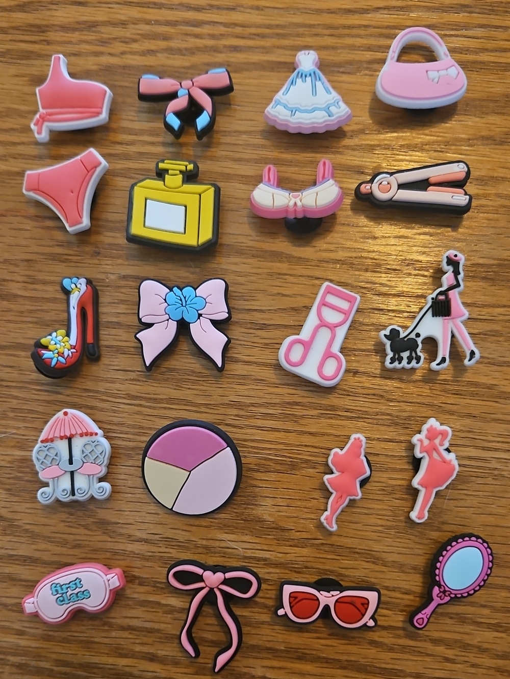Girly/pink Shoe Charms